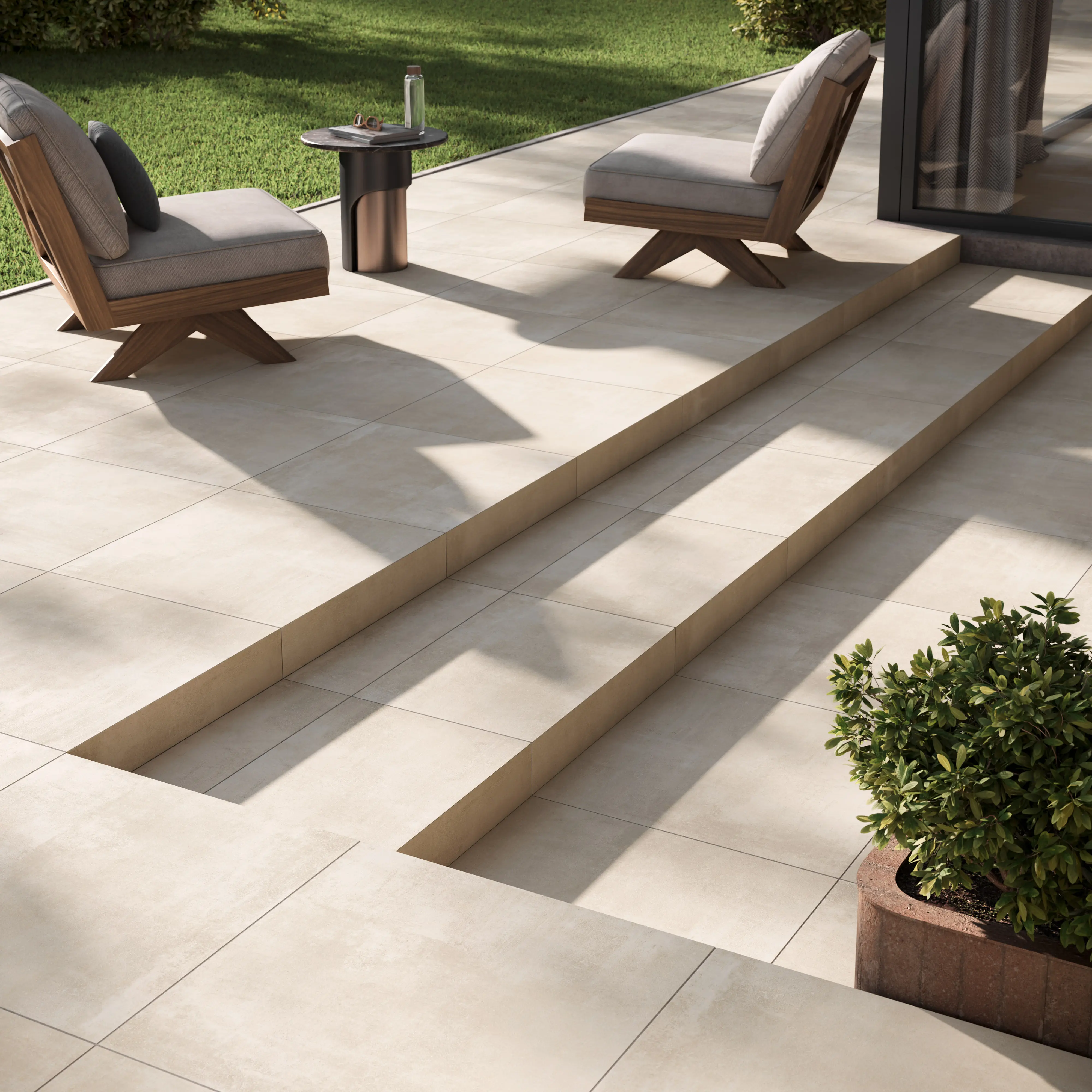 01 Terrassenplatten Gepadi Nexos 20 60X60x2 2911 Beige Matt 95032 015 02