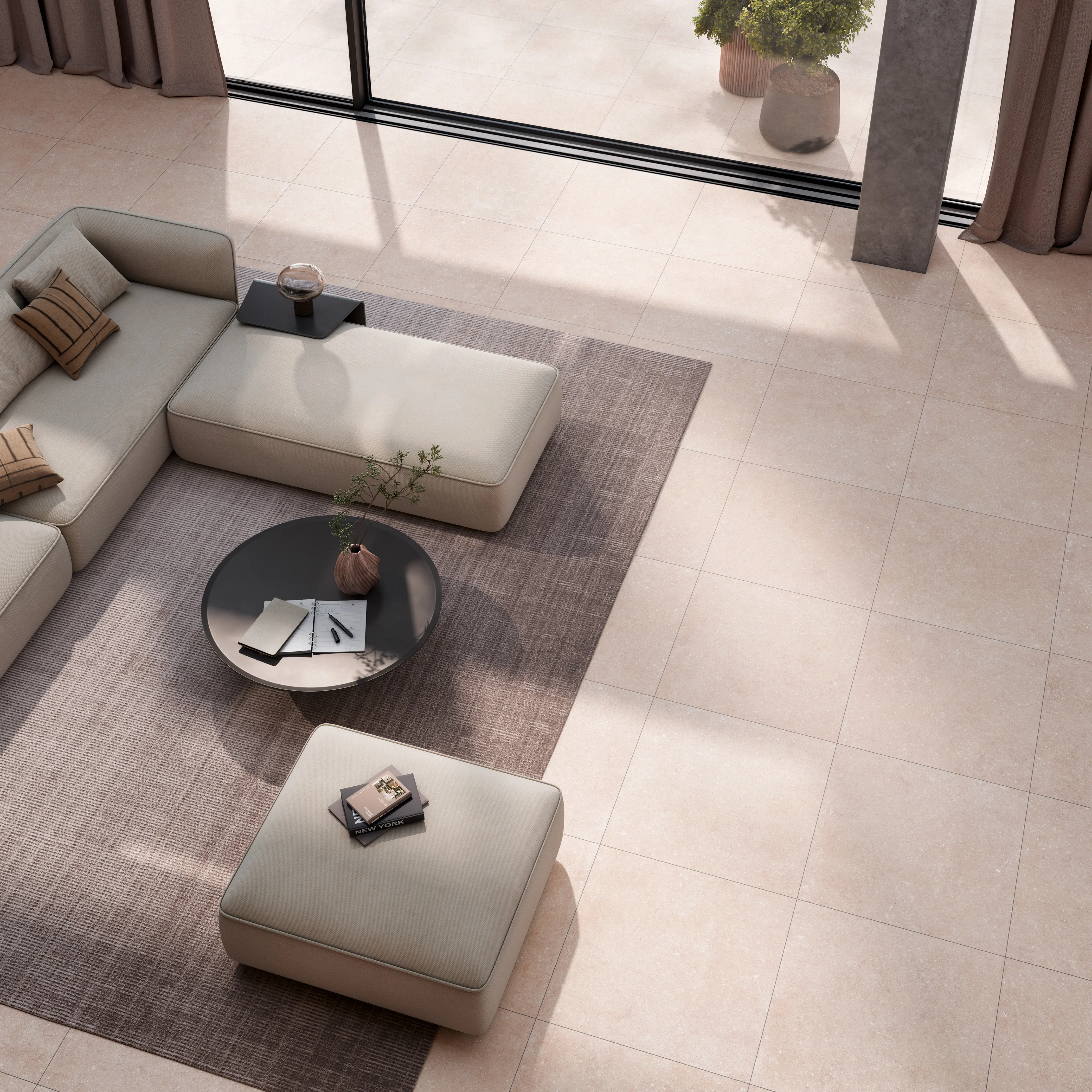01 Feinsteinzeug Fliesen Gepadi Sonio 60X60 1712 Sandbeige Matt 95073 012 02