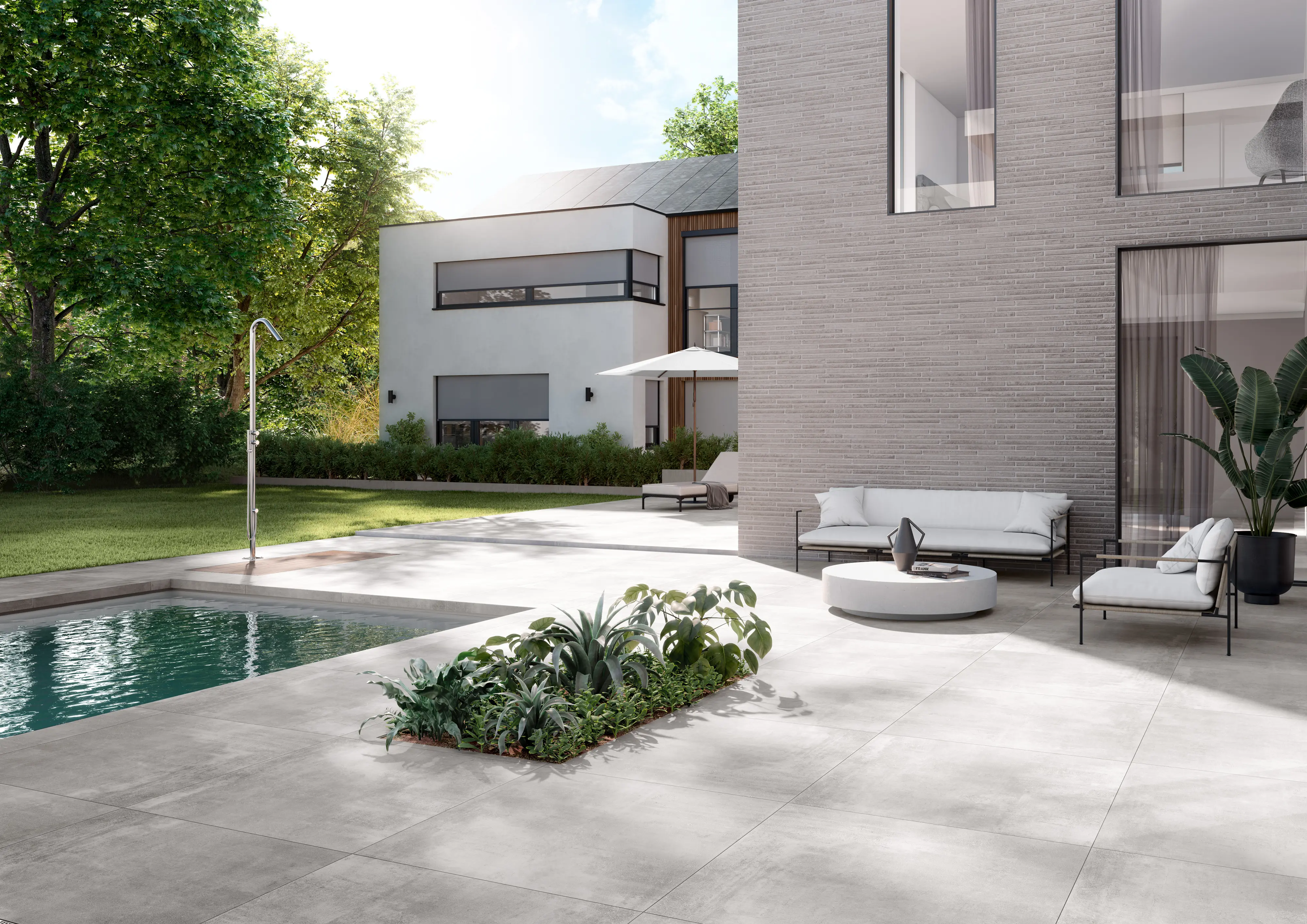 01 Terrassenplatten Gepadi Nexos 20 100X100x2 2974 Grau Matt 95032 008 01